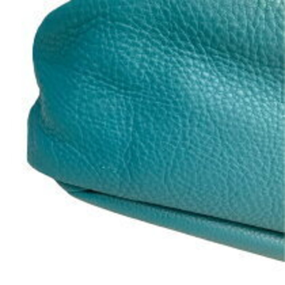 Prada Vitello Dino Semi Shoulder Bag Green Leather - Picture 7 of 10